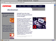 Compaq Asia Pacific Corporate Web Site [Workstations]