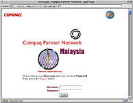 Compaq Partner Network - Extranet [Malaysia Log-in]